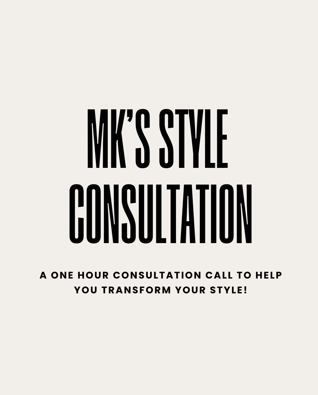 1 Hour Style Consultation